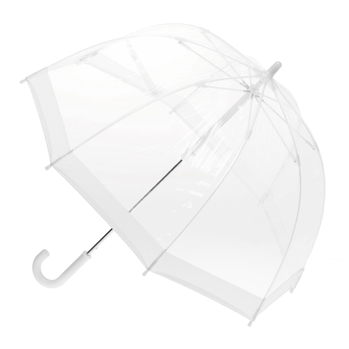 Clifton Kids 67cm Clear Dome Umbrella - White Border