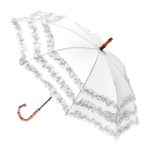 Clifton Kids Fifi Bambina 78cm Umbrella w/ Frills- White