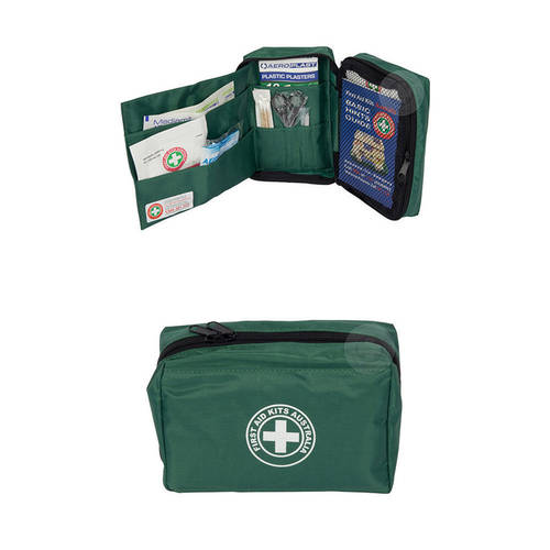 Green 22P Essential First Aid Kit Treatment Medical Injury Travel/Camping/Hiking