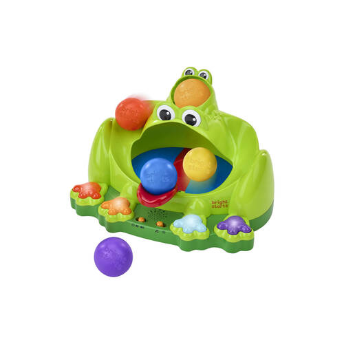 Bright Starts Poppin' Ball Frog w/Light & Sounds Interactive Play Toy 6m+