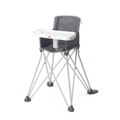 Bright Starts Pop 'N Dine Portable On-The-Go Toddler High Chair Grey 6m+