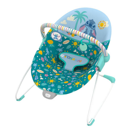 Bright Starts Stitch Ohana Paradise Vibrating Newborn Baby Bouncer 0m+