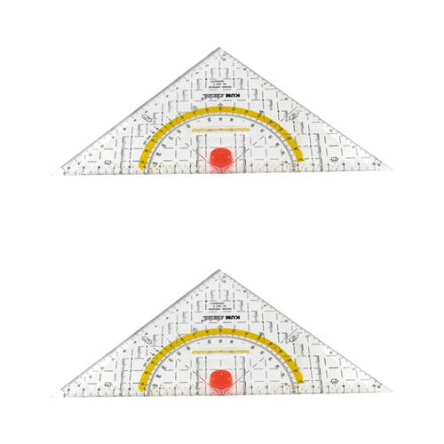 2PK Kum Students Precise Compass-Triangle Protractor Drawing Instrument 22cm