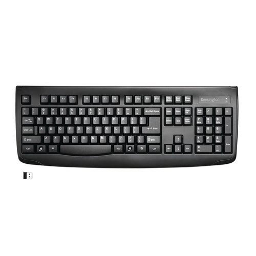 Kensington Pro Fit Wireless Keyboard Full Size For Computer - Black