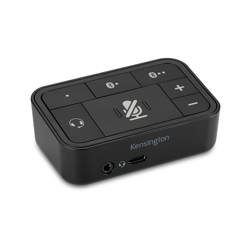 Kensington Universal 3-In-1 Pro Audio Headset Switch For Laptop - Black