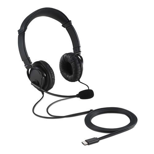 Kensington Hi-Fi USB-C Headphones w/ Microphone For Laptop - Black