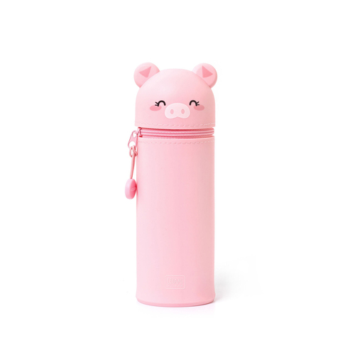 Legami Kawaii 2-in-1 Soft Silicone Pencil Case Holder - Piggy