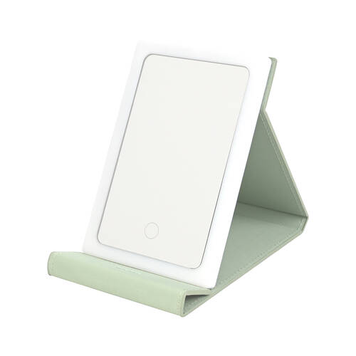 Kate Hill LED Rechargable USB Cable Light Up Travelling Mirror Pistachio