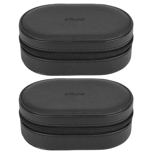 2PK Kate Hill Travelling Jewellery Organiser Storage Bag Case 14.5x8.5x5cm Black