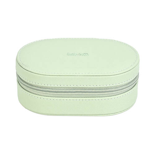 Kate Hill Travelling Jewellery Organiser Storage Bag Case 14.5x8.5x5cm Pistachio