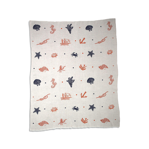Rayell Kids Pacific 120x140cm Cotton Throw Blanket - Natural Cream