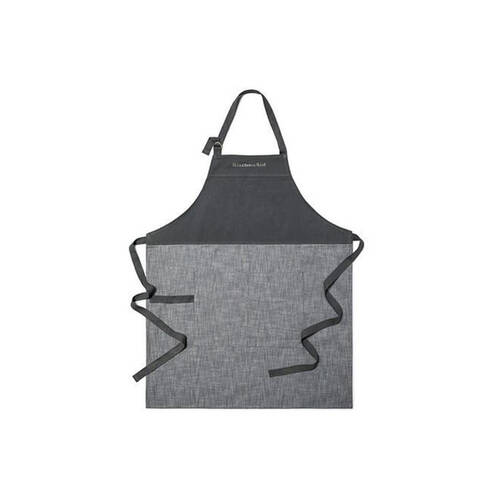 KitchenAid 100% Cotton Adjustable Kitchen Apron Tagged Charcoal Grey