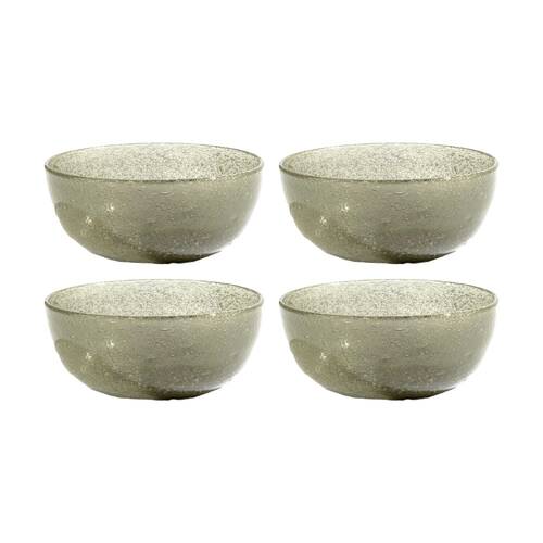 4PK KAS Australia Mini Bubble Glass Bowl Textured Matte Glass One Size Sage