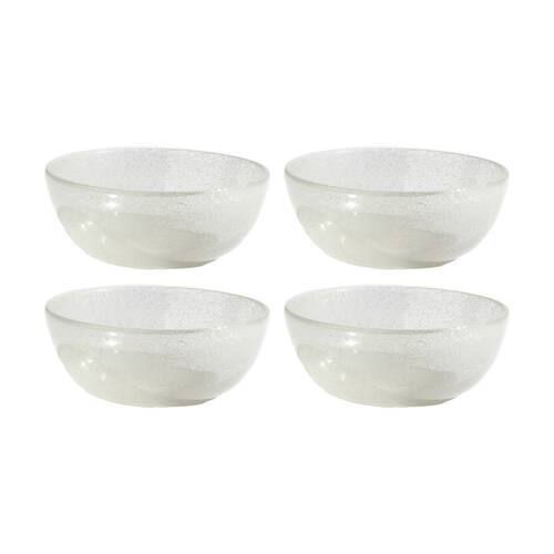 4PK KAS Australia Mini Bubble Glass Bowl Textured Matte Glass One Size White