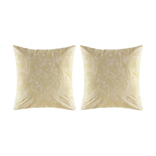 2PK KAS Australia Goldie Euro Pillowcase European Style 100% Cotton Natural