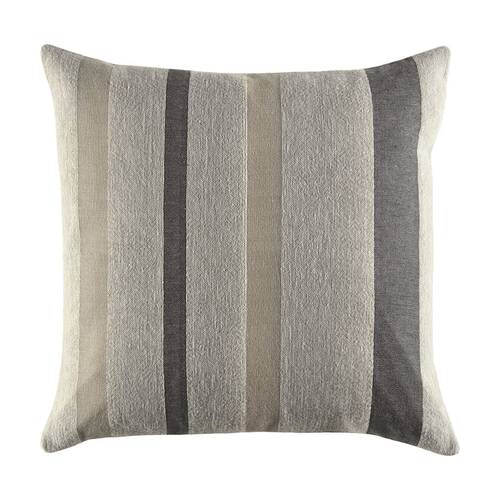 KAS Australia Halton Cushion 50x50cm Textured Stripe Woven Canvas Square Neutral