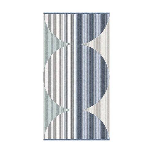 KAS Australia Harri Bath Towel Modern Cotton Yarn Dyed Jacquard 600GSM Denim