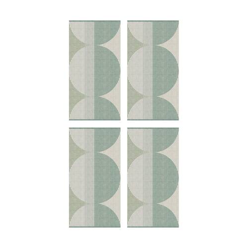 4PK KAS Australia Harri Bath Towel Modern Cotton Yarn Dyed Jacquard 600GSM Sage