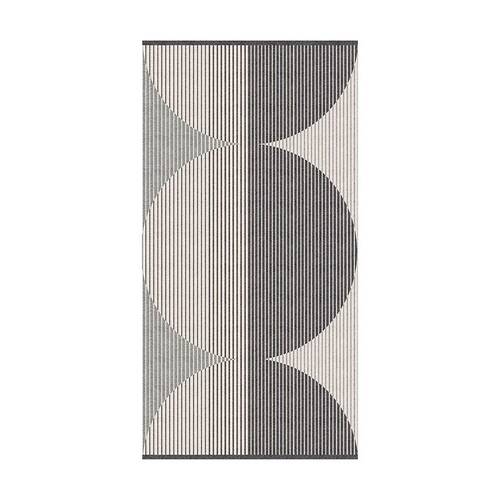 KAS Australia Harri Bath Towel Modern Cotton Yarn Dyed Jacquard 600GSM Charcoal