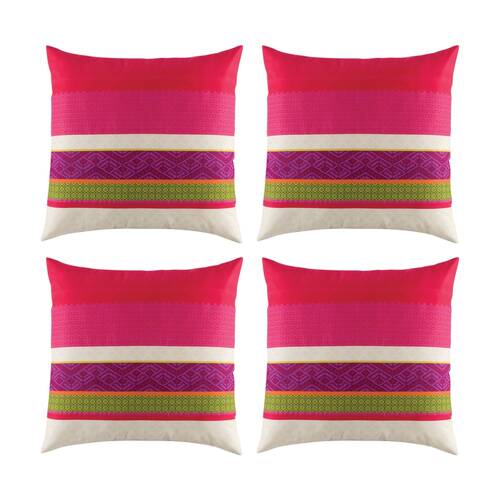 4PK KAS Australia Azuki Stripe Euro Pillowcase European Style 100% Cotton Multi