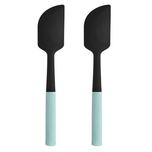 2PK Kitchenaid Soft Grip Plastic Scraper Spatula Cooking Utensil Mineral Water