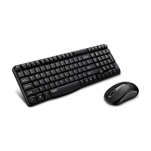 Rapoo X1800S 2.4GHz Wireless Optical Keyboard Mouse Combo - Black