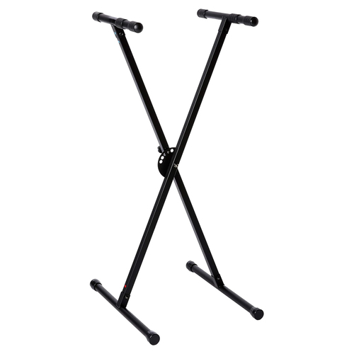Single-Braced Adjustable Portable Keyboard Stand - Black 