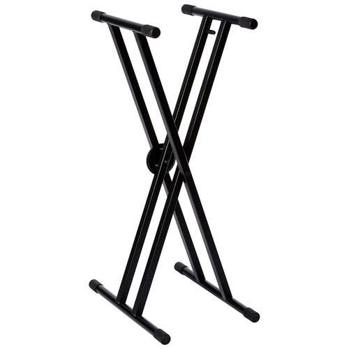 Double-Braced Heavy Duty Adjustable Keyboard Stand -Black
