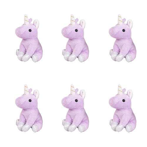 6PK Living Nature Little Buddies Unicorn Plush Toy 9cm - Assorted 0y+