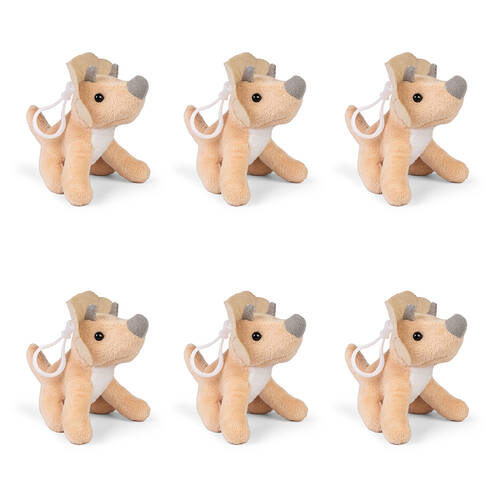 6PK Living Nature Clips Dinosaurs Plush Keychain - Assorted 3y+