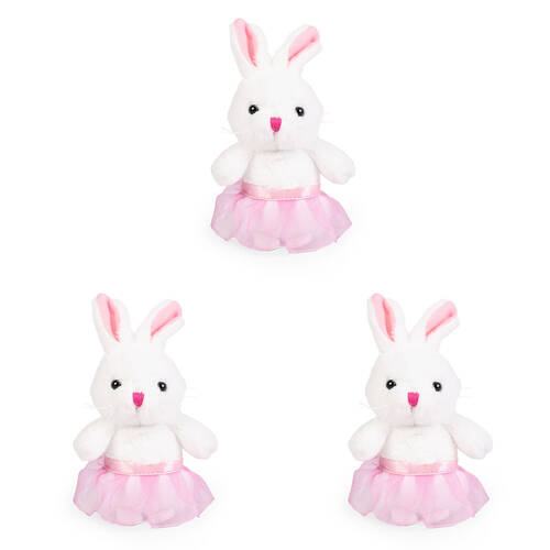 3PK Living Nature Play Tutu Bunny Plush Toy 15cm - Assorted 0y+