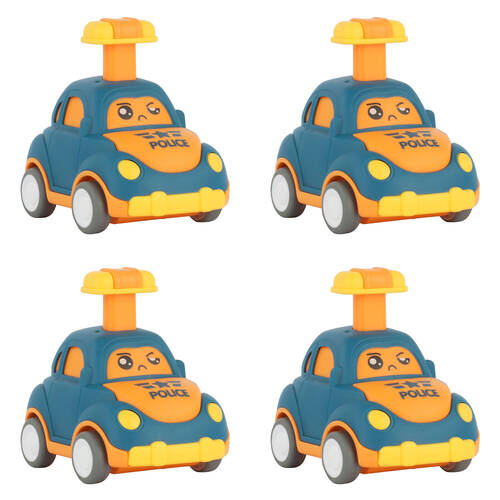 4PK Keycraft Push N Go Plastic Mechanical Toy Car - Assorted Toddler 2y+