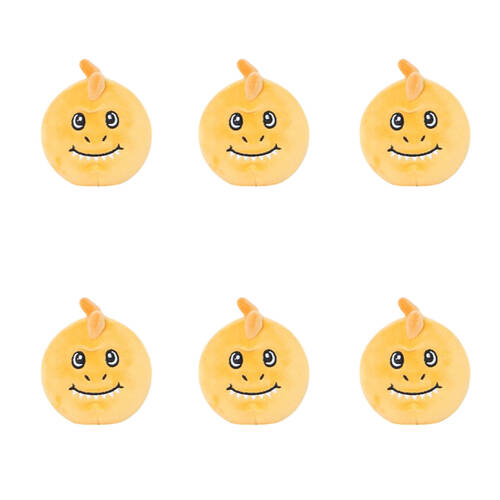 6PK Keycraft Dino Sand Plushies Stress Relief Toys 9cm - Assorted 3y+