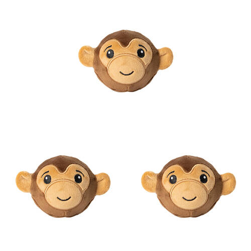 3PK Keycraft Bounce Buddies Safari Bouncy Plushies 7x10cm - Assorted 3y+