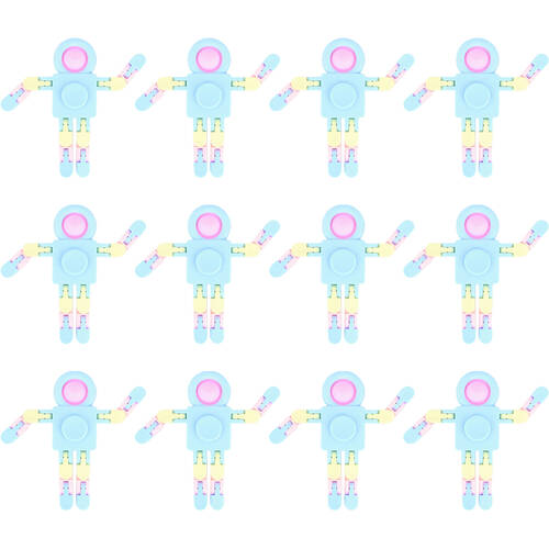 12PK Keycraft Plastic Fidget Robot 6.5x9.7cm - Assorted 3y+