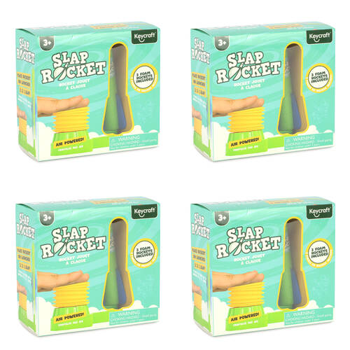 4PK Keycraft Air Powered Slap Foam Rocket Launcher 14x15cm 3y+