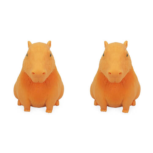 2PK Keycraft Stretch N Smash Capybara Toy 11.8x13cm - Yellow 3y+