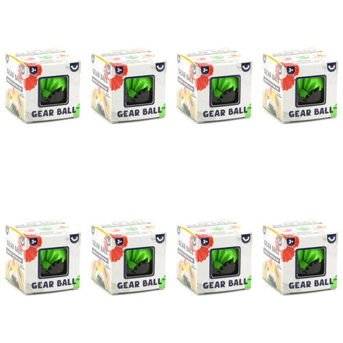 8PK Keycraft Gear Ball Plastic Mechanical Fidget Toy 6x6cm - Assorted 3y+
