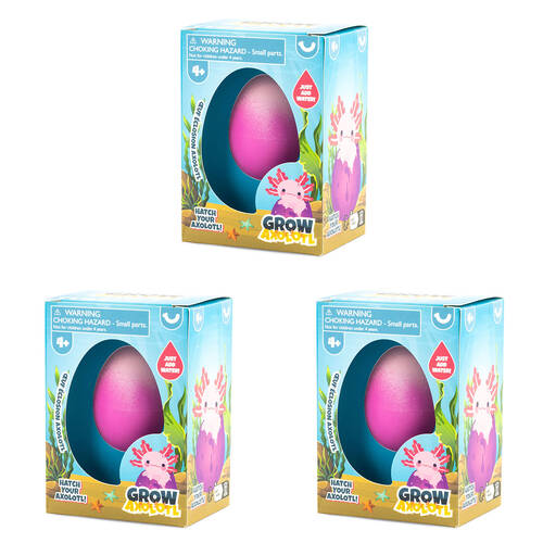 3PK Keycraft Grow Axolotl Kids Educational Toy - Assorted 4y+