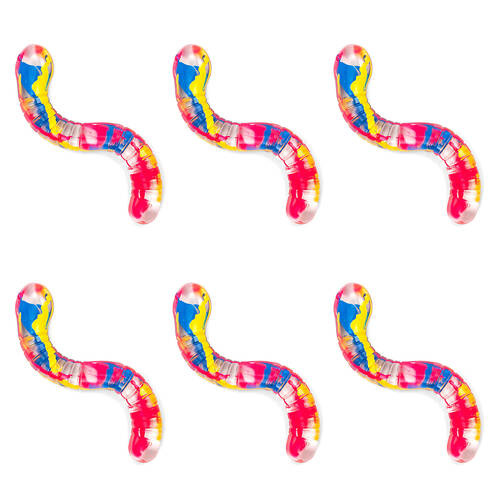 6PK Keycraft Inkerz Snake Kids/Childrens Squishy Toy Assorted