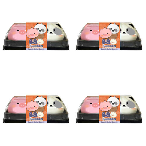 4x 2pc Keycraft Bao Animal Buddies Children's Sensory Toy Stretchy