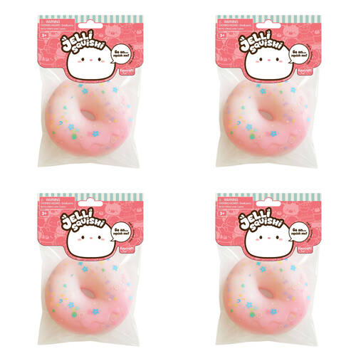 4PK Keycraft Jelli Squishi Donuts and Waffles Kids Sensory Toy Assorted