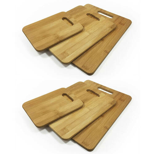 2x 3PK Bamboo Chopping & Serving Boards