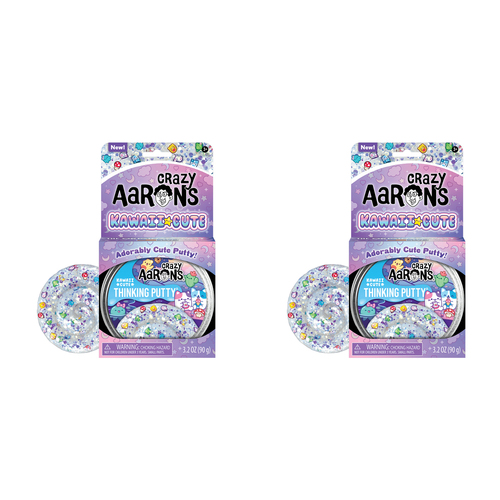 2PK Crazy Aarons Thinking Putty Kawaii Cute Trendsetters Toy 10cm 3y+