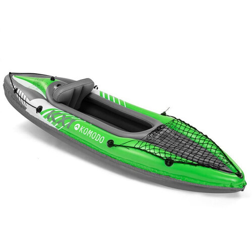 Komodo KX1 1-Seater Inflatable 274cm Kayak w/ Paddle - Green