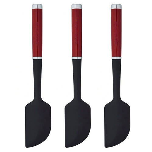 3PK KitchenAid Silicone Scraper Spatula Cooking Utensil - Empire Red