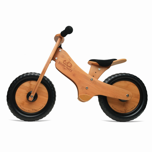 Kinderfeets 84cm Wood Balance Bike Kids Ride-On Toy Brown 2y+