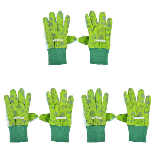 3PK Esschert Design Kids/Children's Gloves Pretend Play Gardening Toy Green