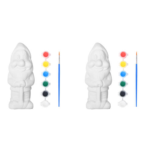 2PK Esschert Design Kids/Children's Paint Your Own Gnome DIY Craft Toy