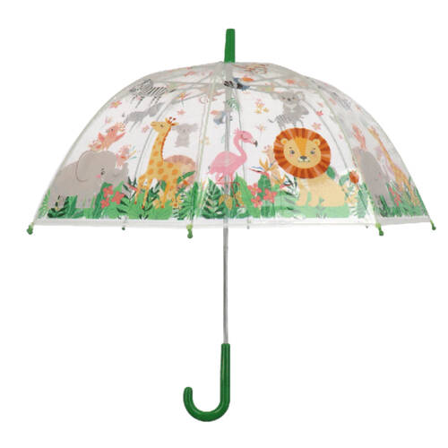 Esschert Design Children's Umbrella Jungle Transparent Automatic